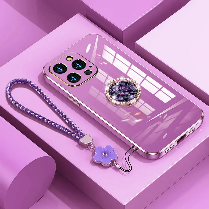 غطاء خاتم ماسي فاخر لهاتف iPhone ، جراب هاتف بحبل ، طلاء ، 15Plus ، 15Plus ، 15 ، 12 ، 11 ، 13 Pro Max #6