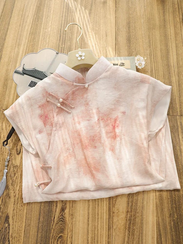 

Ele Pink ort Sve Qipao Women's Faion Retro Sle Daily Wear Young And Sophistied Spring New Arrival Charming Fi...
