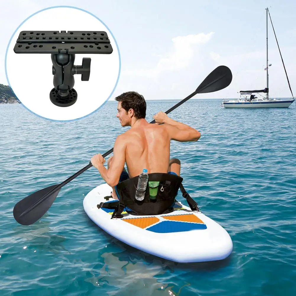 Kayak Electronics Finder Mount Kayak Fish Finder Mount Base with 360° Rotation Universal Electronics Holder Bracket for Fishing