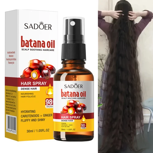 Imagen 2 del producto Spray para el crecimiento del cabello Batana, anticaída, pérdida de cabello, tratamiento dañado del cuero cabelludo, aceite de suero, nutre las raíces, cuidado de la salud del cabello de crecimiento rápido