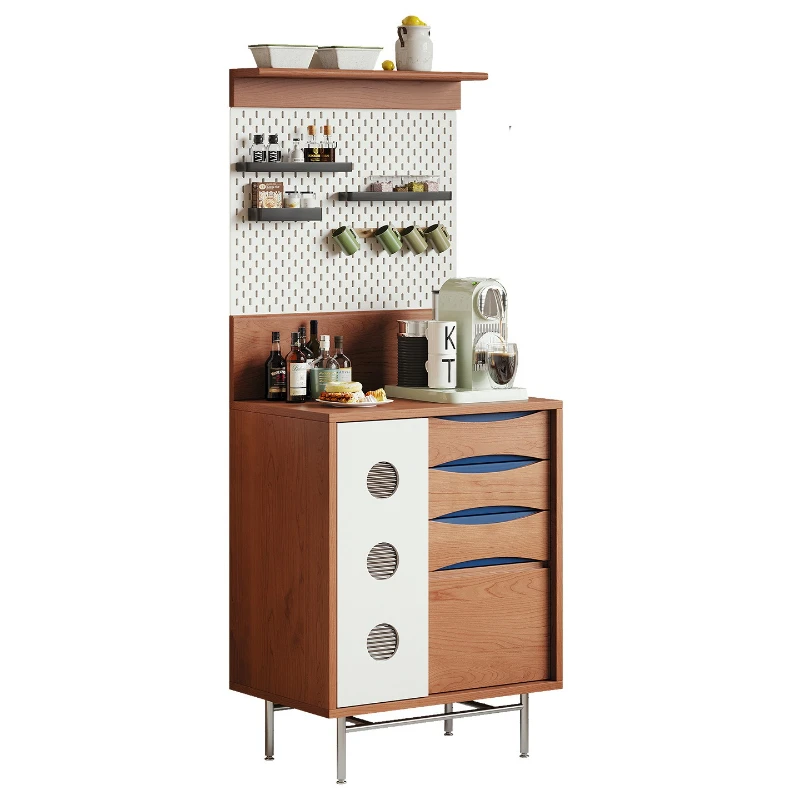 

Medieval solid wood cabinet integrated locker against the wall side cabinet