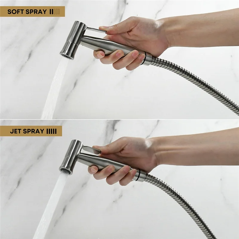 BTCL Bidet Sprayer For Toilet, Handheld Sprayer Kit, Cloth Diaper Sprayer Set - Easy To Install - Stainless Steel