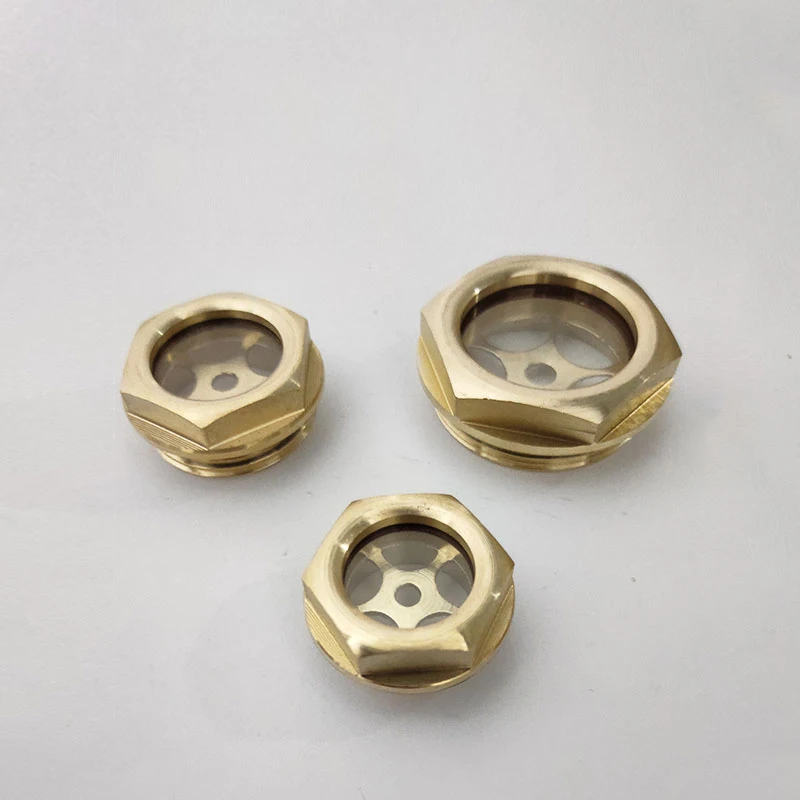 

M33 M36 M42 Metric Male Thread Brass Hex Head Oil Level Sight Glass Window For Air Compressor Machine Tool