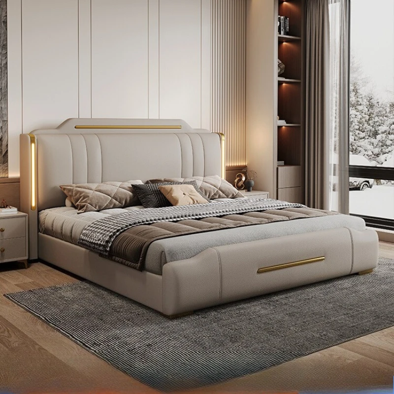 modern queen 180x200 cm home wooden double bed luxury frame Headboard twin portable king size day bed high Bedroom furniture