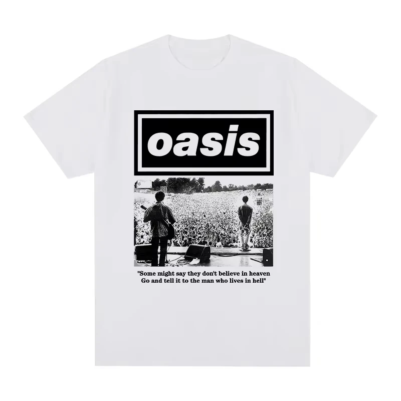 Oasi Rock Band Logo Vintage T-shirt Britische Musikalben Geschenkidee Kleidung Baumwolle Männer T Shirt Neue T T-shirt Frauen Tops