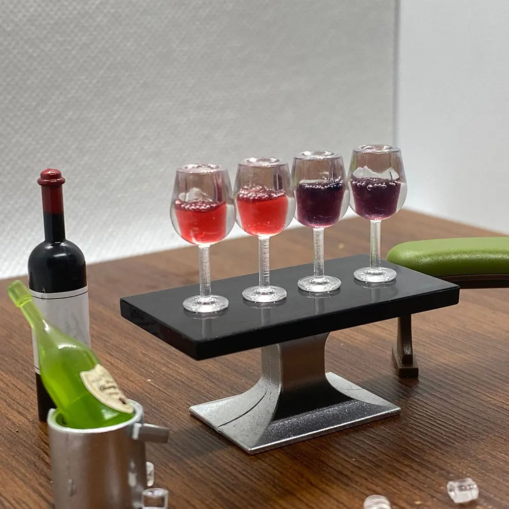 

10 Pcs Mini Glasses Resin Micro L scape Goblet House Accessories Small Miniature Decorative