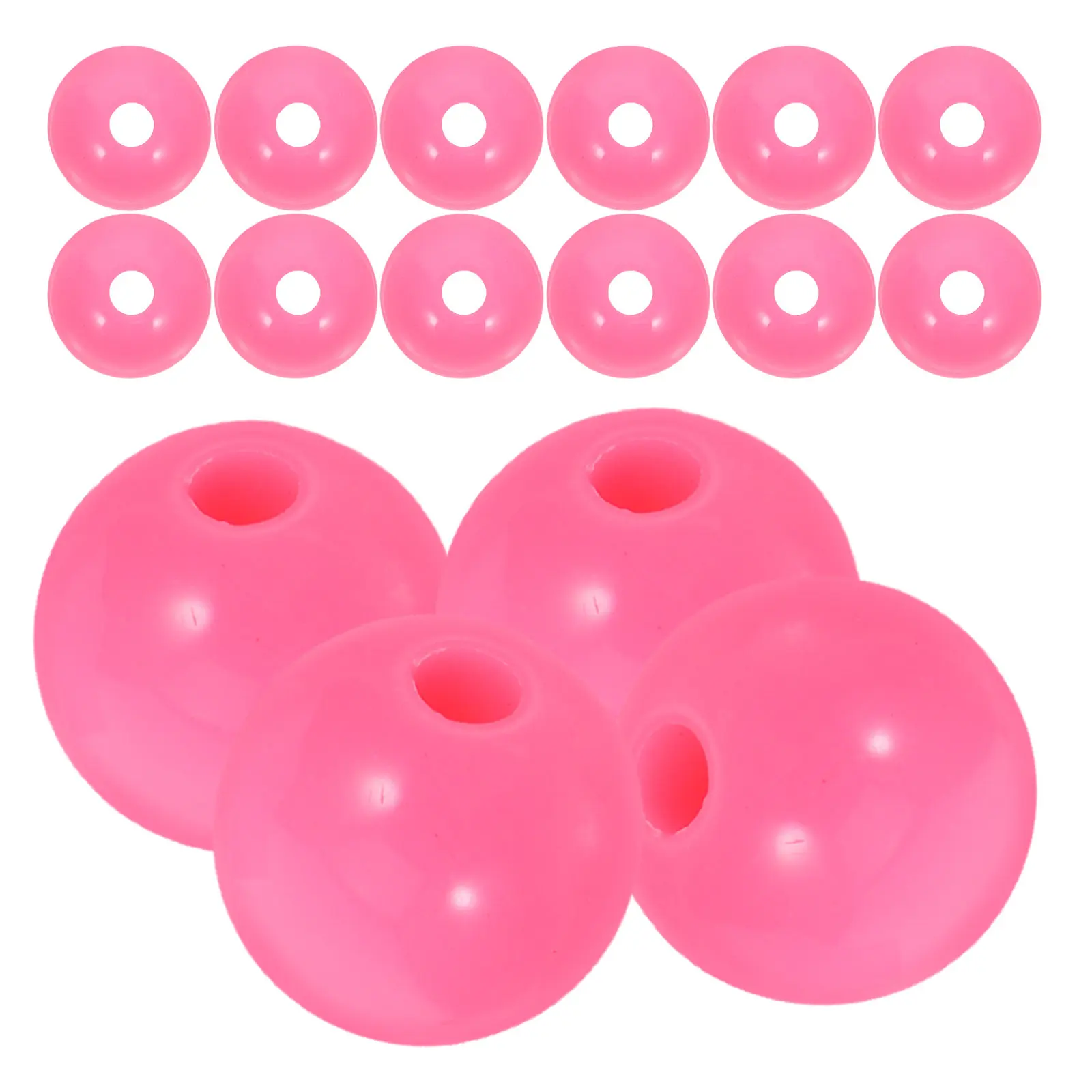 300 Pcs Round Spacer Beads with Holes Jewelry for Making Large Craft Crafts Crimp Shaped Beading