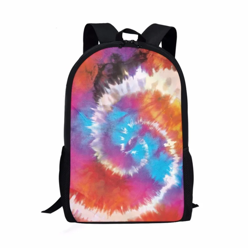 Tie Dyeing Elements Print School Bag Teenager Students Backpack Kid School Boy Girl Knapsack Infantil Children Book Bag 16 Inch