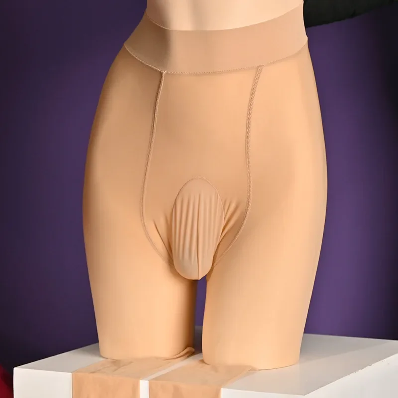 الرجال Sockings مرونة رقيقة جدا انظر من خلال الملابس الداخلية U محدب الحقيبة تخزين طماق ليلة ملابس للنادي جوارب طويلة الملابس الداخلية الغريبة