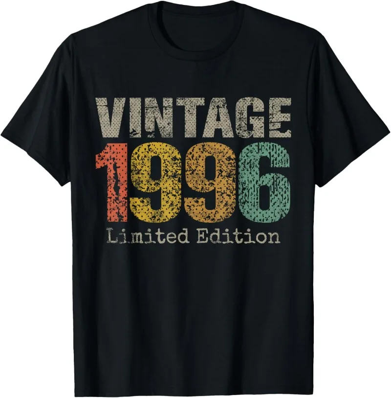 Vintage 1996 Limited Edition 29th Birthday Shirts Gifts 29 Year Old T-Shirt 1996 Vintage Tees Funny Graphic T Shirts Clothes