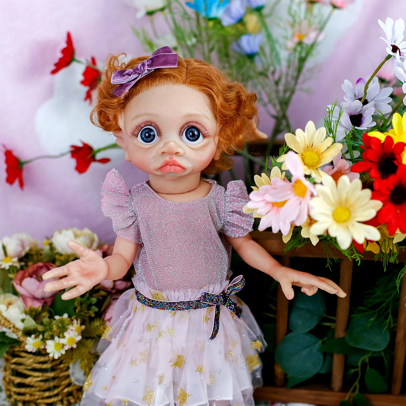 16 Polegada 40cm boneca reborn bebê tinky fada elfo boneca muito bonito silicone macio bebê de alta qualidade pintura detalhada arte boneca colecionável