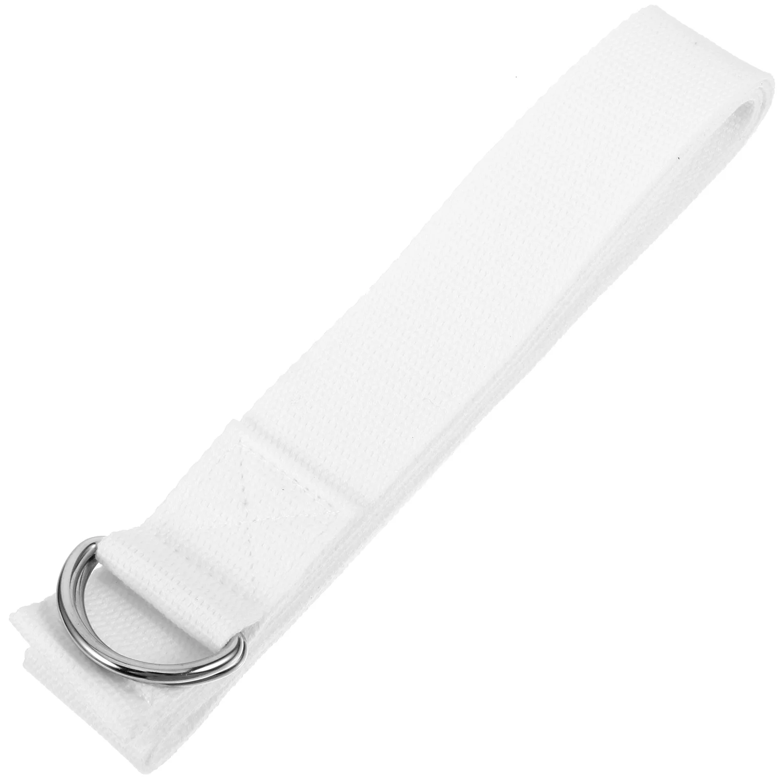 

Yoga Stretching Belt Inelastic Bands White Color Loop Design Reusable Soft Gym Supplies Household Exercise Band Yoga Rope