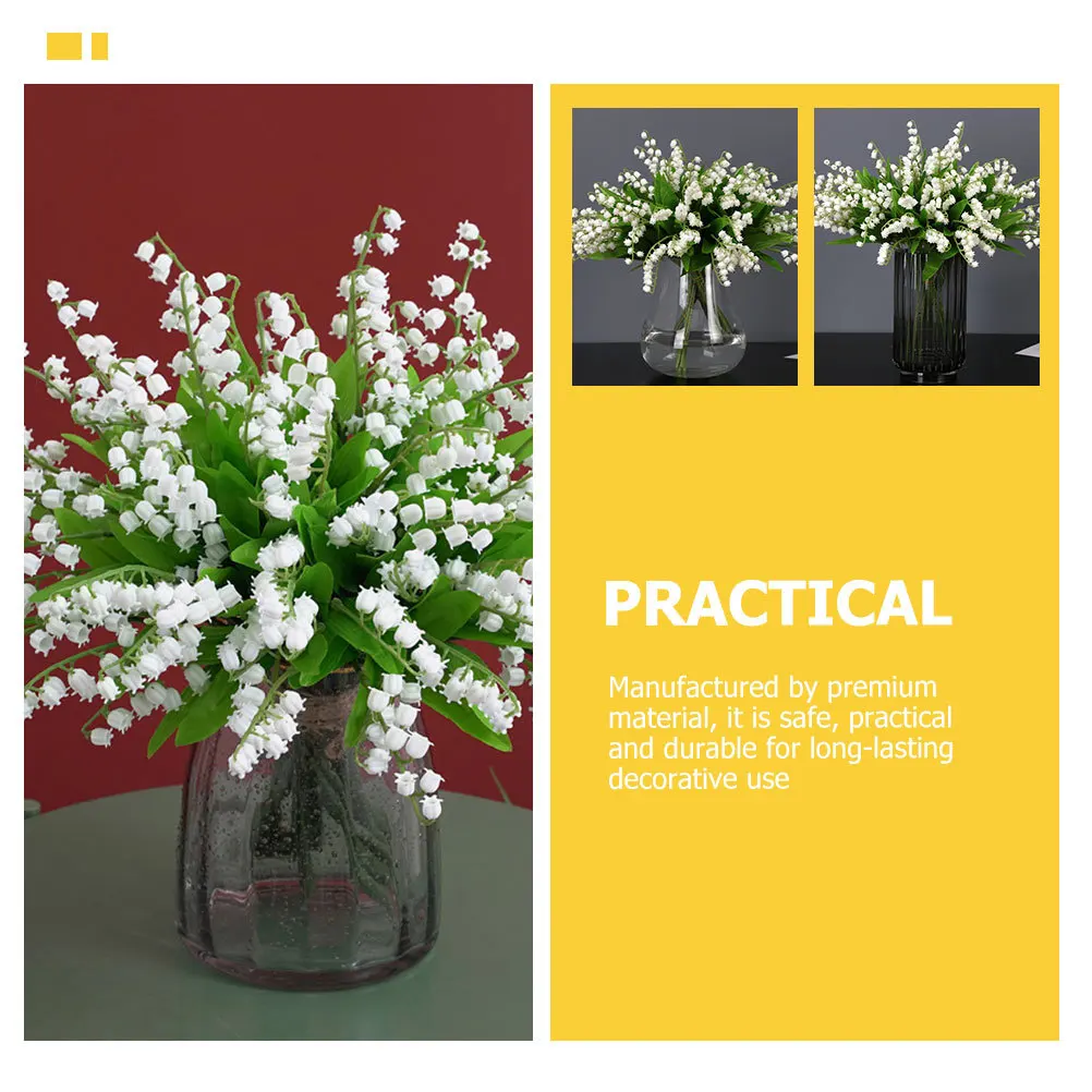

12Pcs Beautiful Lily of The Valley Faux Flowers for Office Store Decor DIY Projects Lily of The Valley Bulbs