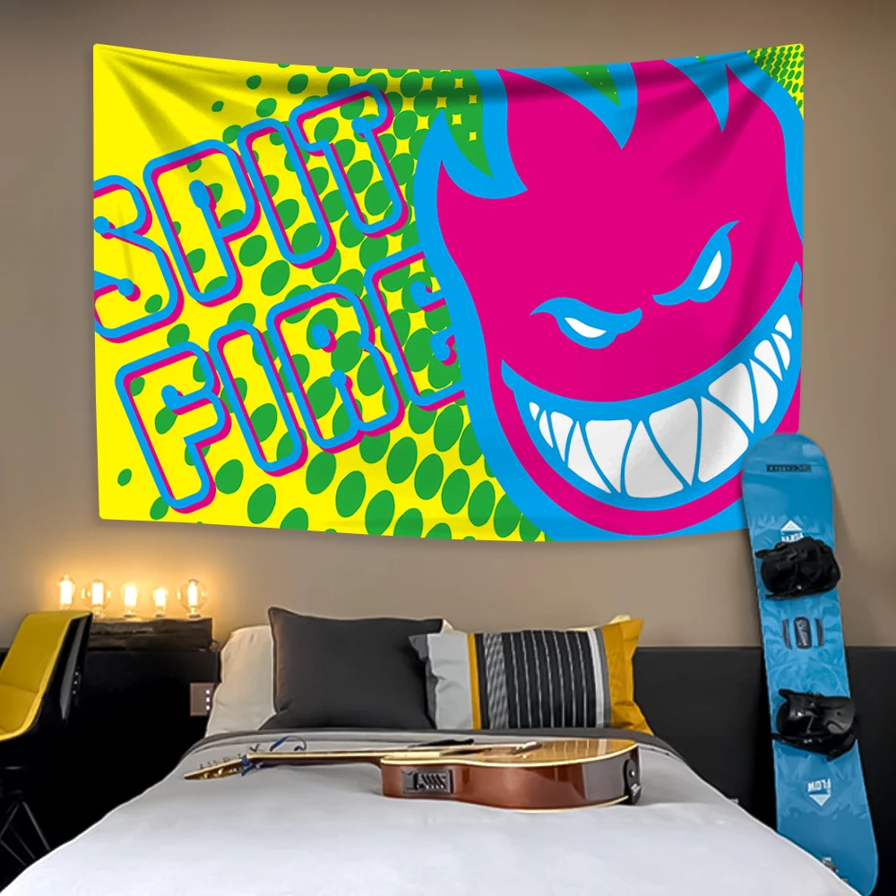 Skateboards Tapestry Home Decoration 4 Holes Flag Wall Hanging Bedroom Dormitory Background Cloth Party Backdrop