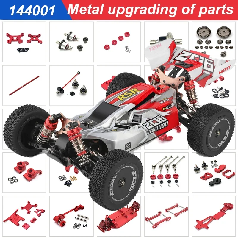 WLtoys 1/14 144001 144010 144002 124017 124019 RC Car Metal Upgrade Parts Collection accessori per auto Rc Crawler Parts