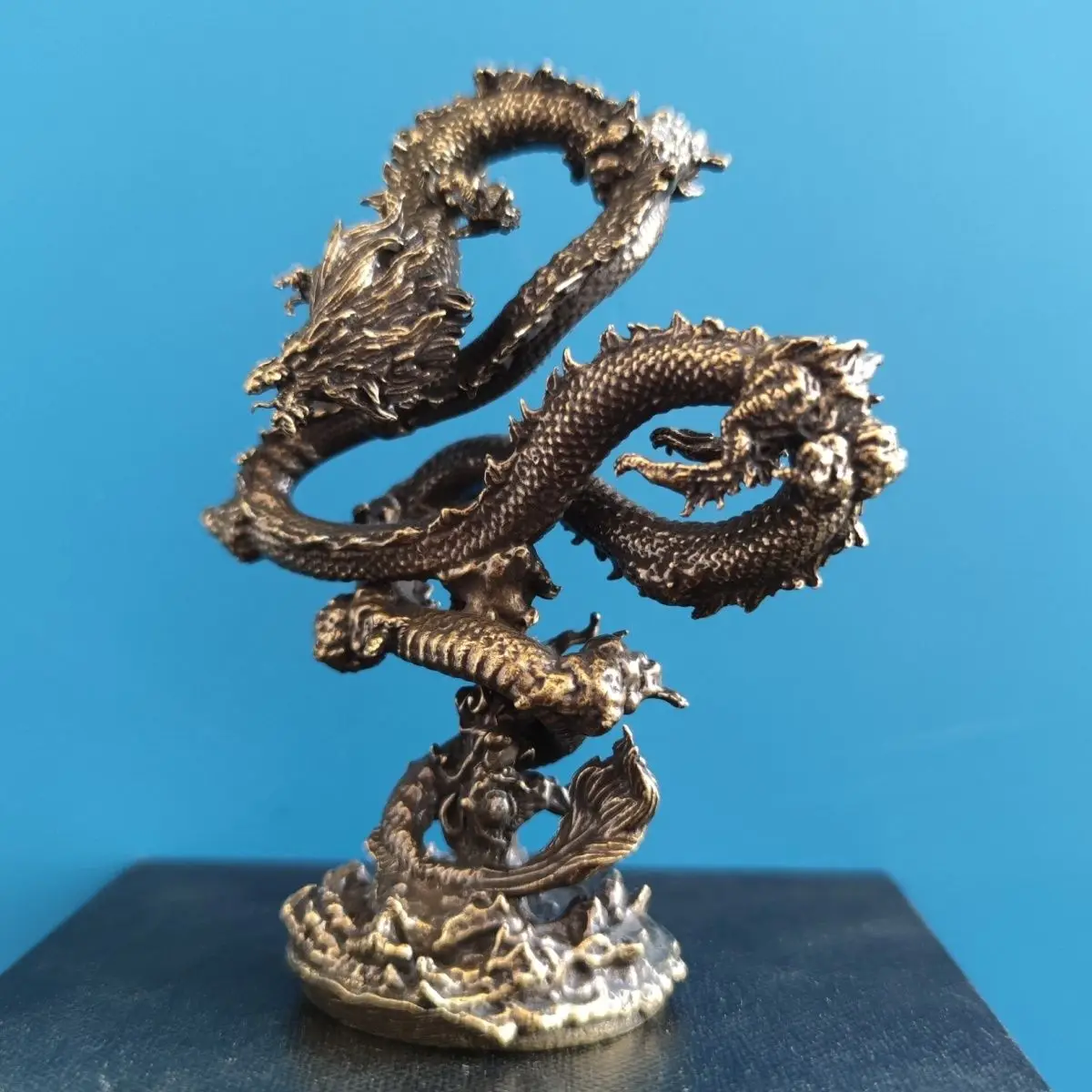 Creative Shenlong Figures Pure Copper Dragon Ornaments to Attract Wealth Home Ornaments Desktop Statue Gifts Animal Ornament