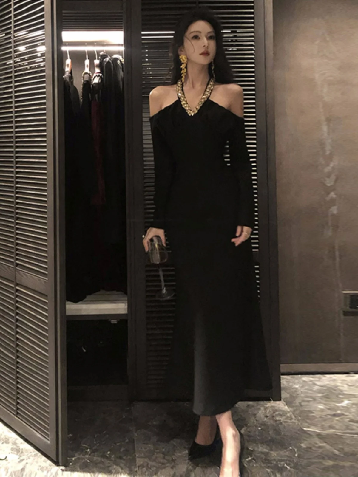 

Ele Long Sve Вечернее платье с колючками и бриллиантами Embellied Fi Tail Dr для дня рождения Par Ladies Faion