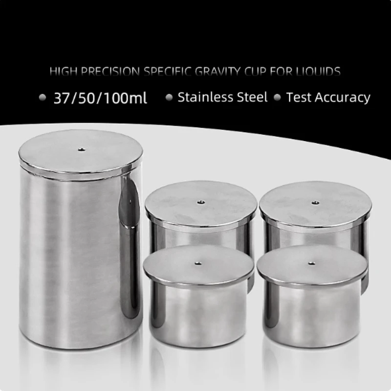 QBB stainless steel specific gravity cup Liquid density cup for chemical experiments 37ml 50ml 100ml