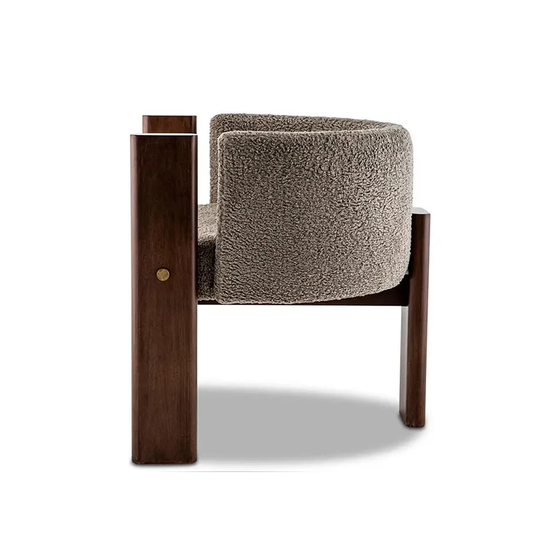 Italy Style Home Furniture Comfortable Lounge Chair Modern Up-holstered Fabric Single Sofa Chair Luxury Living Room Chair