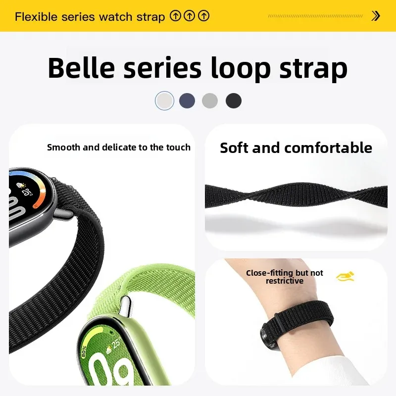 Strap for Mi Band 9 Strap for Xiaomi Smart Band 8 Strap for Xiaomi Band 10 Nylon Bracelet Mi Band 10 for Xiaomi Mi Band Strap