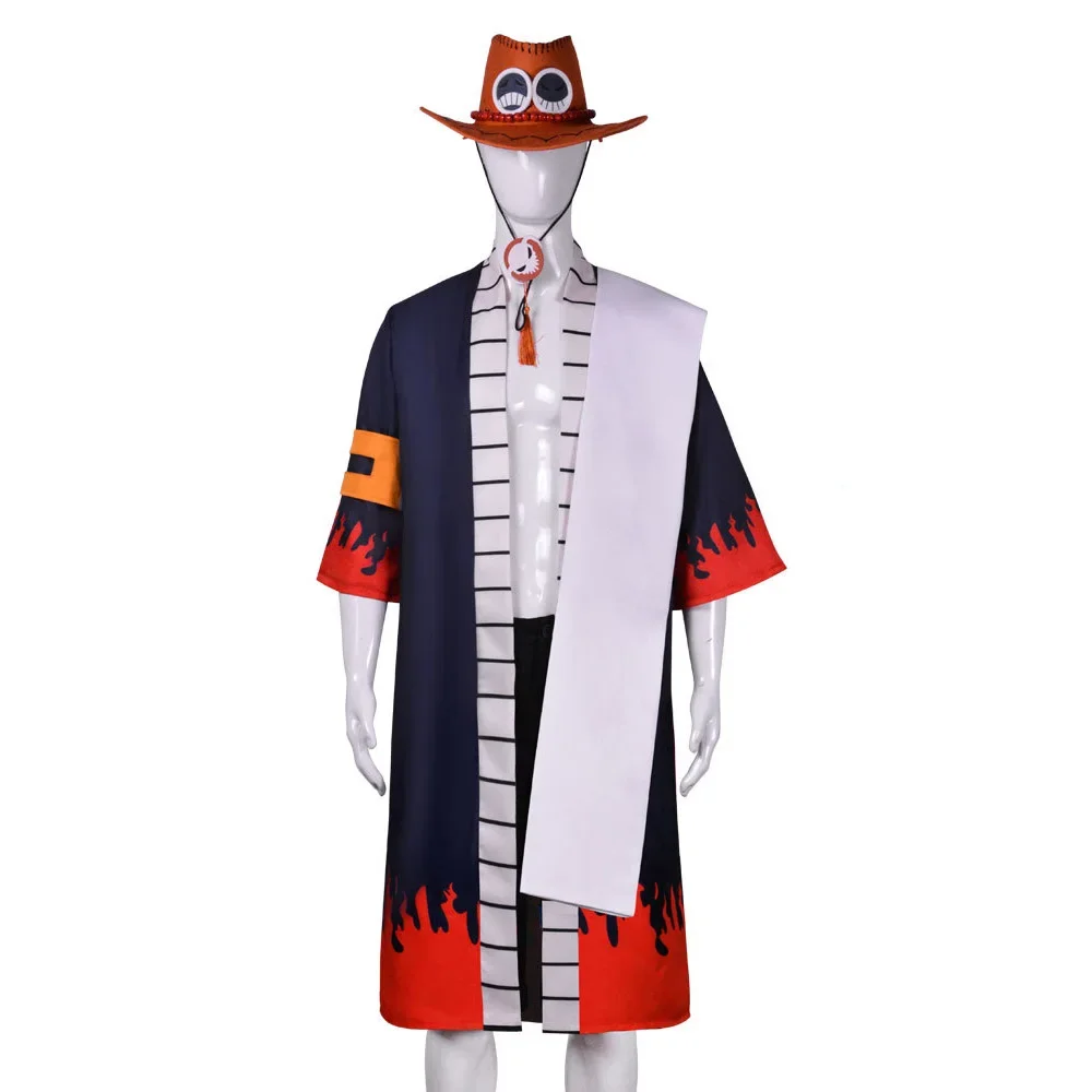 

Anime Adult Cosplay Portgas·D· Ace Kimono Man Costume