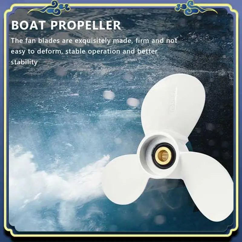 Easy To Use 1 PCS Outboard Propeller 7 1/2X8-Ba White Aluminum Alloy For Mariner 4-6Hp 3 Blades 9 Spline Tooth R Rotation