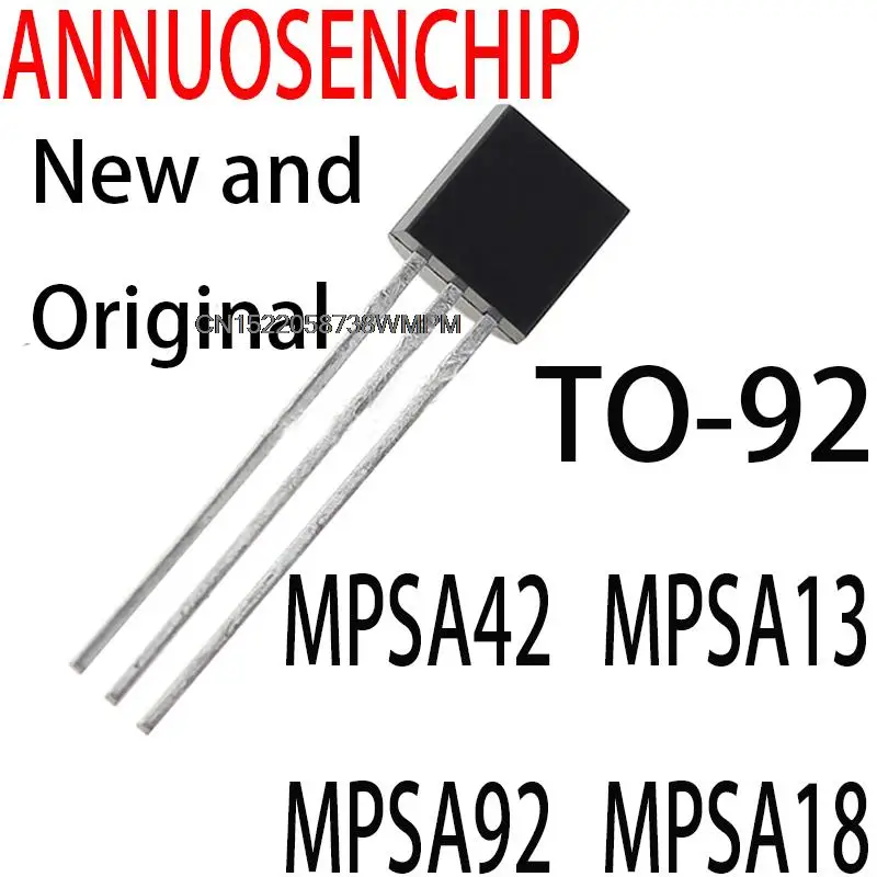 100PCS New and Original Transistor TO-92 MPSA42 MPSA13 MPSA92 MPSA18 Z0103MA Z0607MA BT169D BT131-600 2N2222 2N2907 TL431