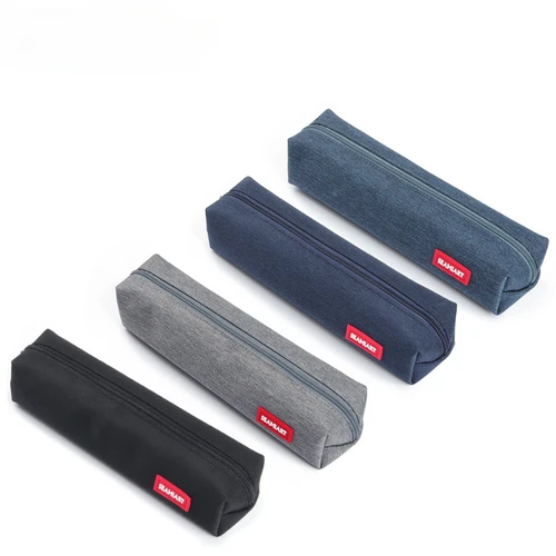 Bolsa cuadrada pequeña de tela para estudiantes, 1 piezas, Color sólido, Simple, papelería de escuela media y secundaria, estuche para lápices