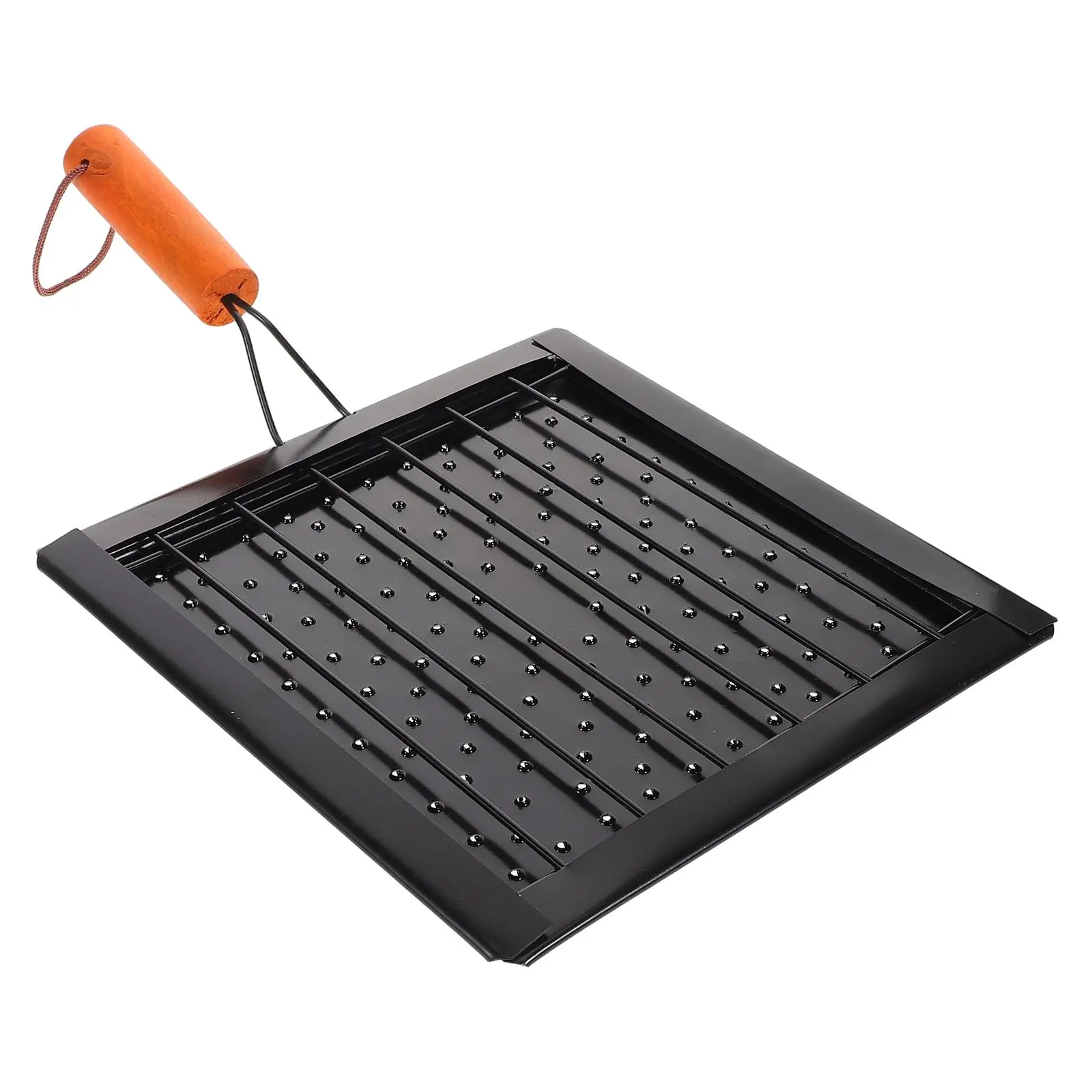 

Barbecue Tool Stovetop Toast Rack Grill Toaster Foldable Handle Tray Bread Camping Utensils Portable Wooden Handle