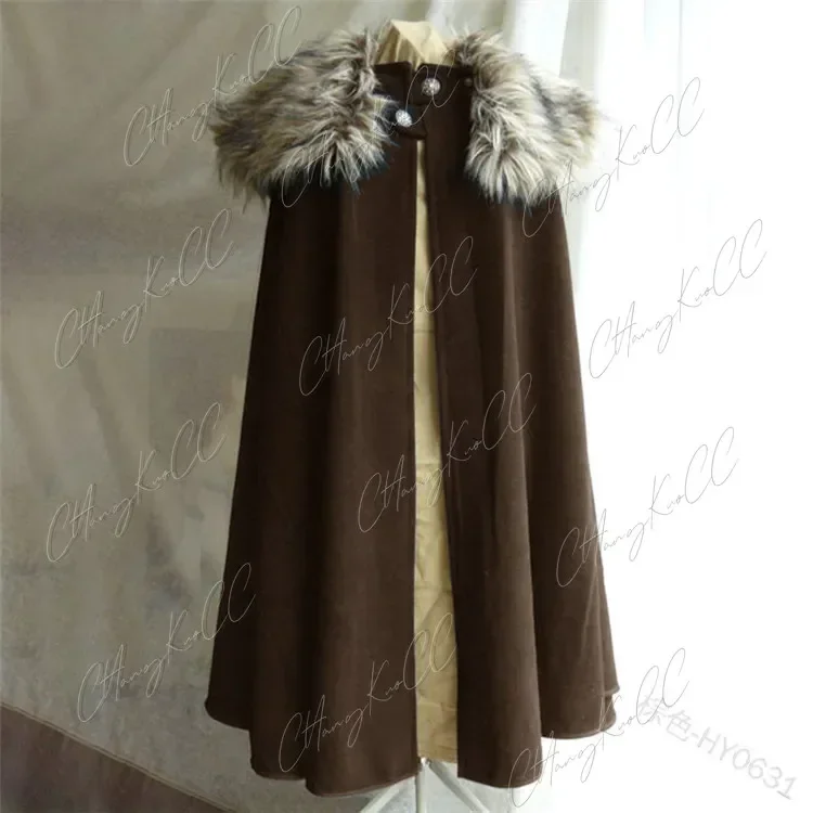 Fato de Halloween para Homens e Mulheres, Capa Medieval, Capa Cosplay Viking, Casaco de Alta Qualidade, Gótico, Inverno, 3XL