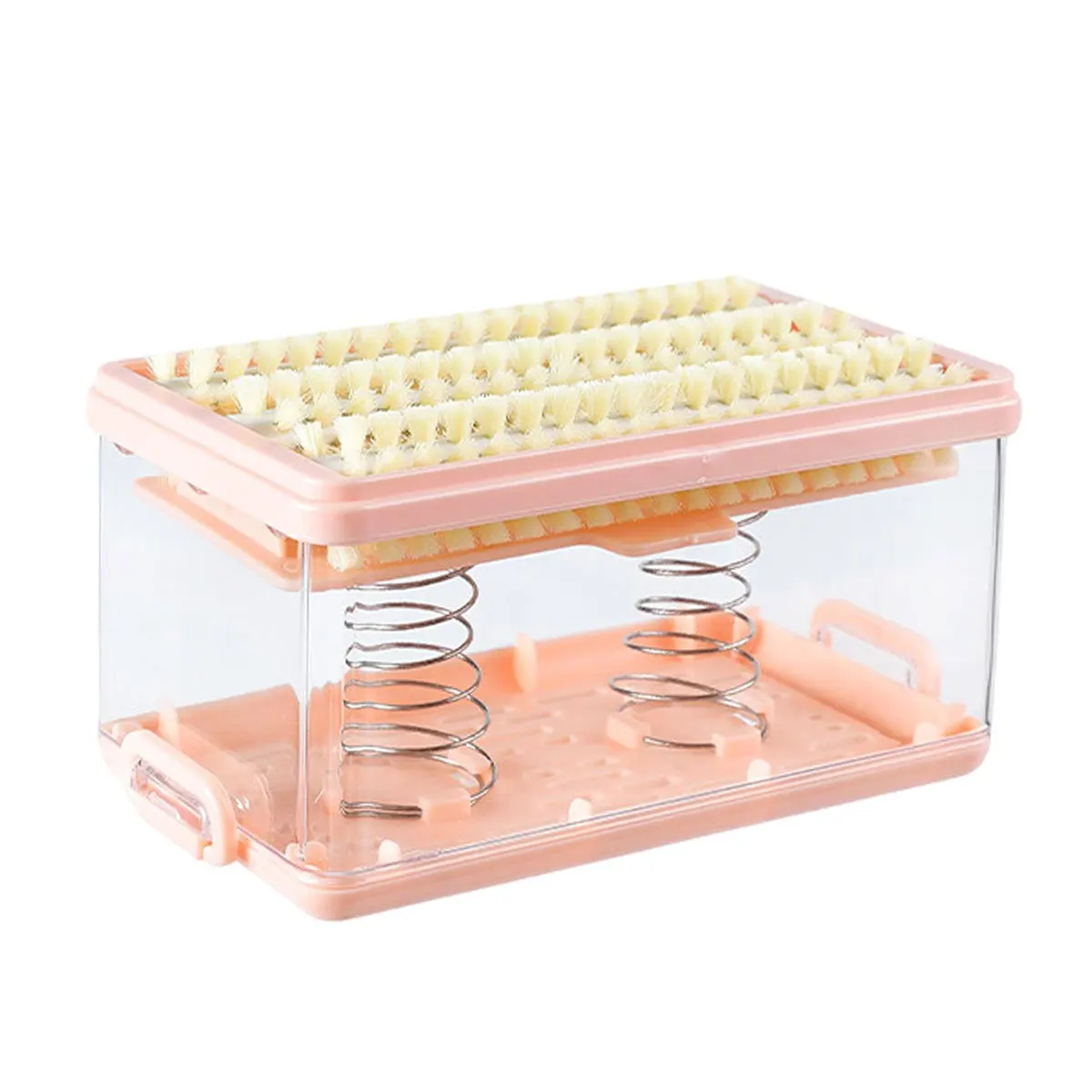 Soap Dish Soap Rack Storage Box With Brush Lid Hands-Free Laundry Tool Portable Foaming Box