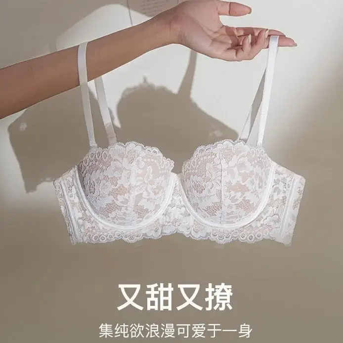 Sexy Lace Bra Women 1/2 Cup Underwire Bras Ladies Push Up Underwear Trendy Floral Brassiere Female Comfortable Intimates