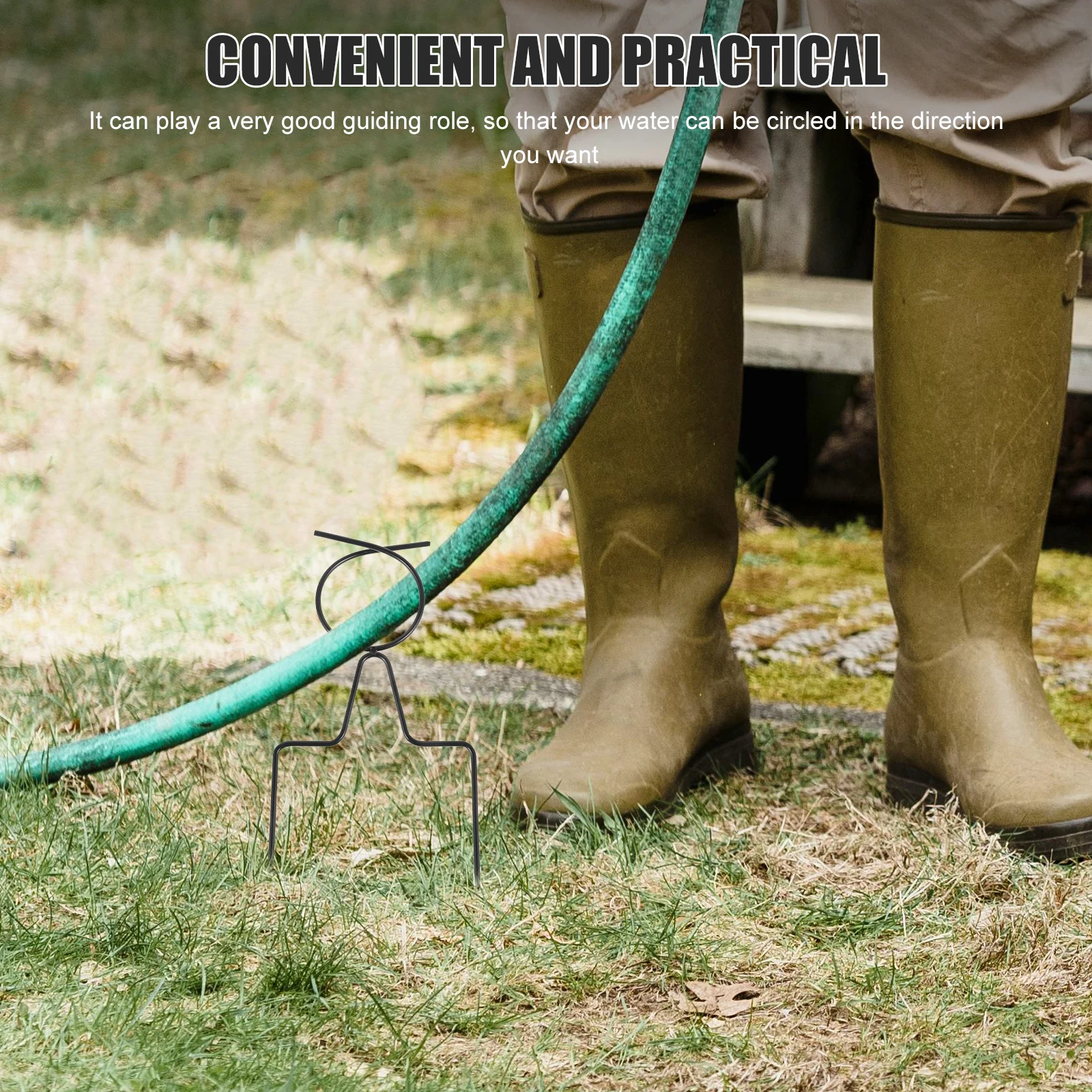 

5pcs Garden Guide Spike Durable Iron Heavy Duty Stakes Water Hoses Guides Lawn Tools Gardening Water Hoses Guide Supplies