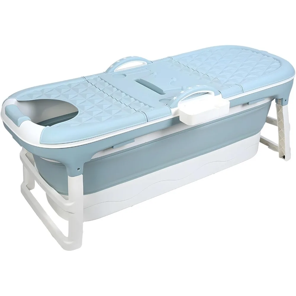 

Collapsible Bathtub 58/56/50/46 Inch, Large Portable Bathtub, Freestanding Foldable Tub for Adults Kids, Folding Tub for Shower