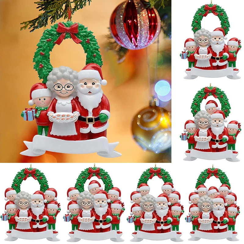 Adornos navideños familiares personalizados, adorno colgante para árbol de Navidad familiar Personal, bricolaje, regalos de Año Nuevo para el hogar