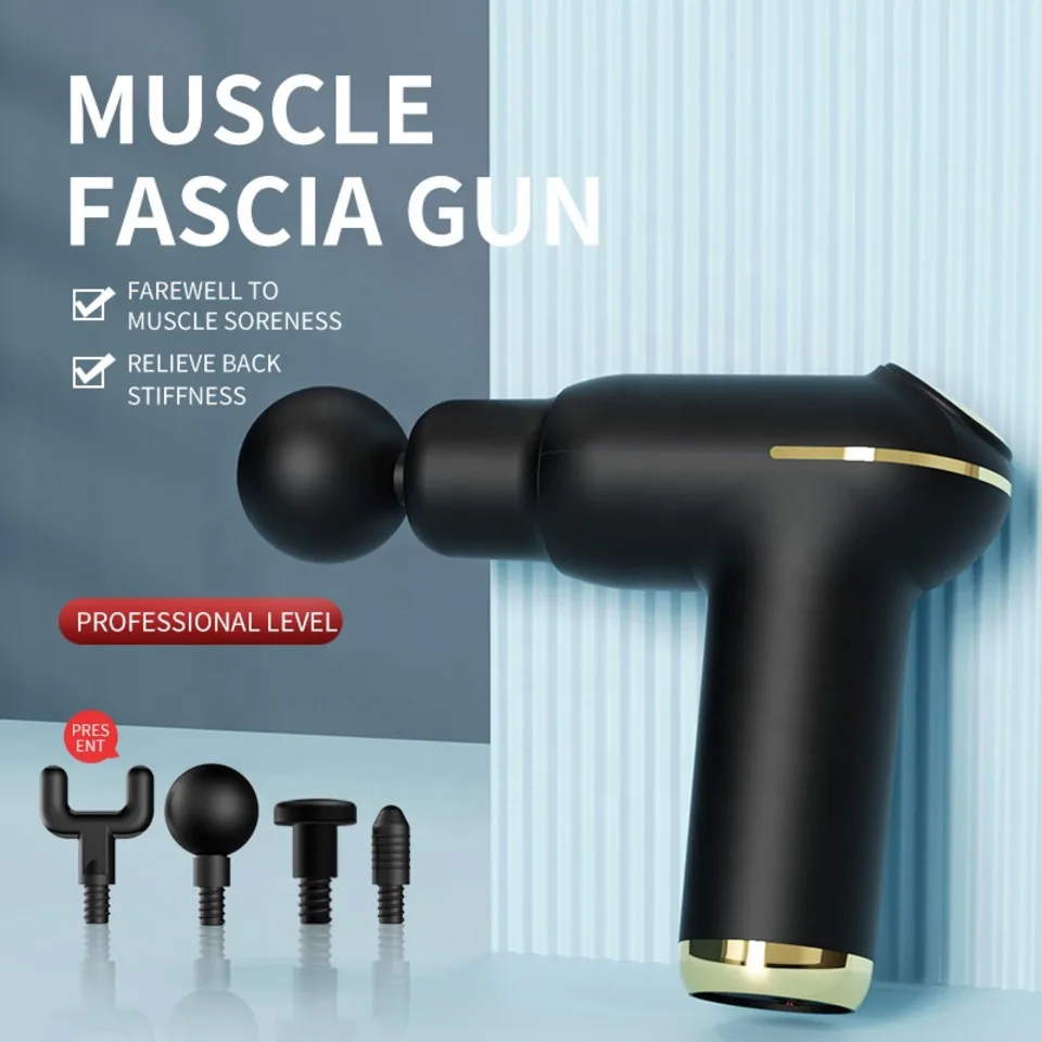 

Gym Equipment Supply KH-580 High Torque 5 Speeds Massage Gun 4 Heads 24W Massage Hammer For Gym Training Muscle Recovery