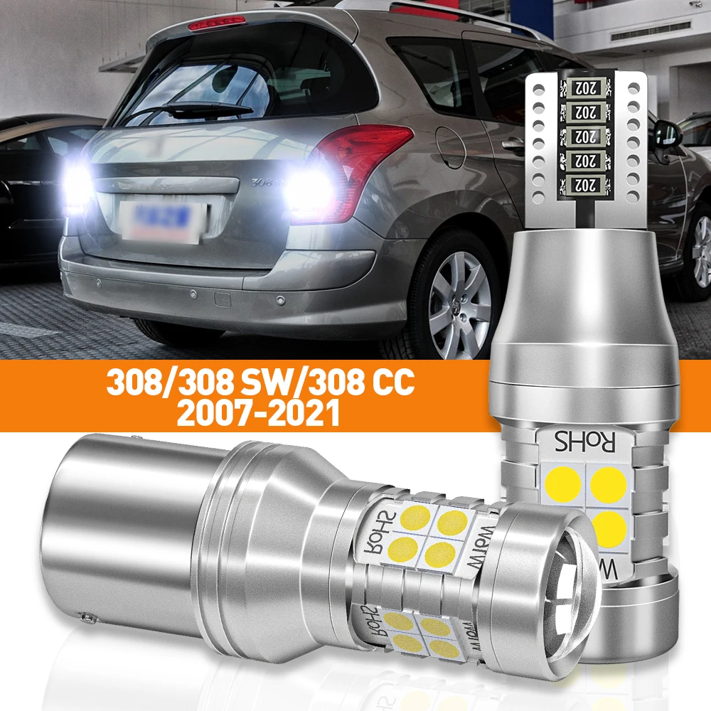 

2pcs LED Reverse Light For Peugeot 308 SW CC 2007-2021 2007 2008 2010 2011 2012 2013 2014 2015 2016 Accessories Canbus Lamp