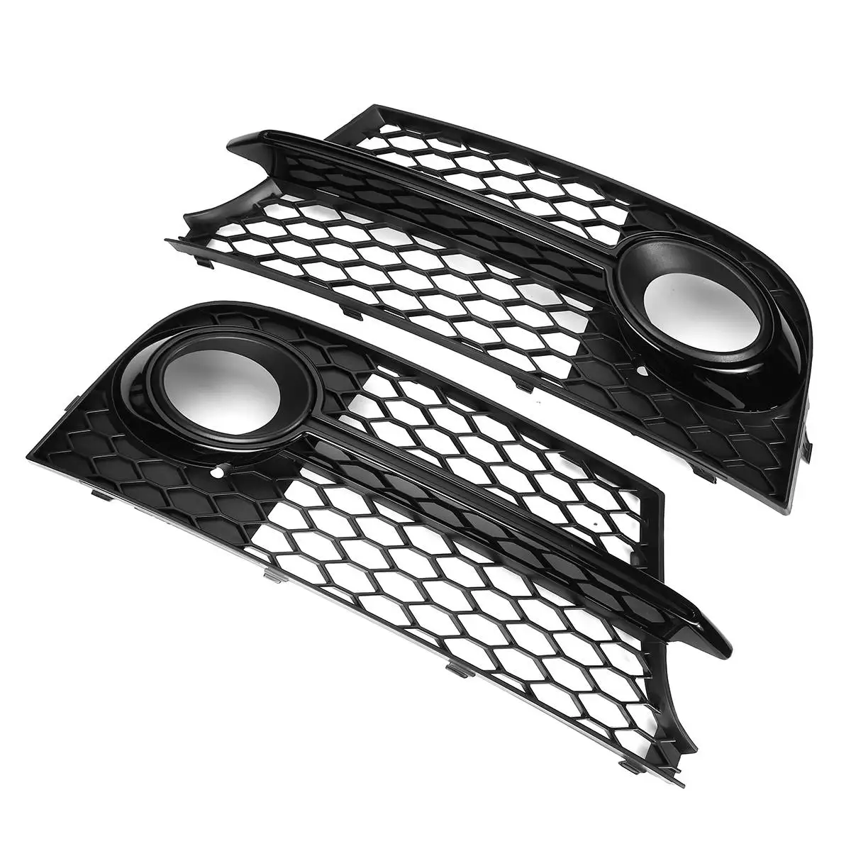 For Audi TT MK2 S-Line TTS 2011 2012 2013 2014 Front Fog Light Grill Cover 1Pair Car Honeycomb Mesh Fog Lamp Racing Grille