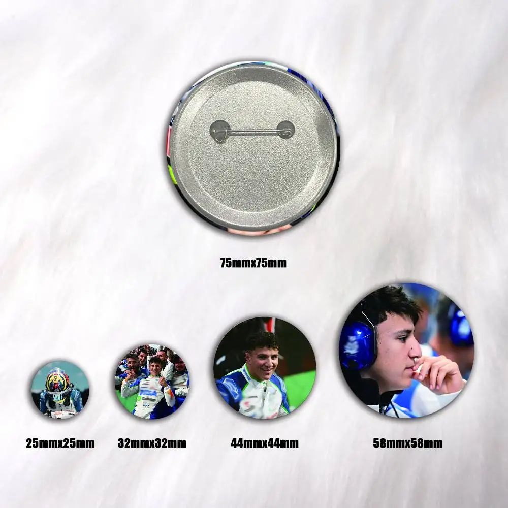 Racing I-Isack 6 H-Hadjar Creative Round Button Badges Cute Pin Brooch for Backpack Clothes Lapel Jewelry