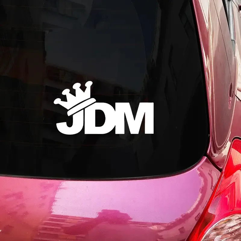 

1 шт. виниловая наклейка с радужным градиентом JDM Crown-водонепроницаемый декор с высокой адгезией для автомобиля, ноутбука, автомобильной промышленности