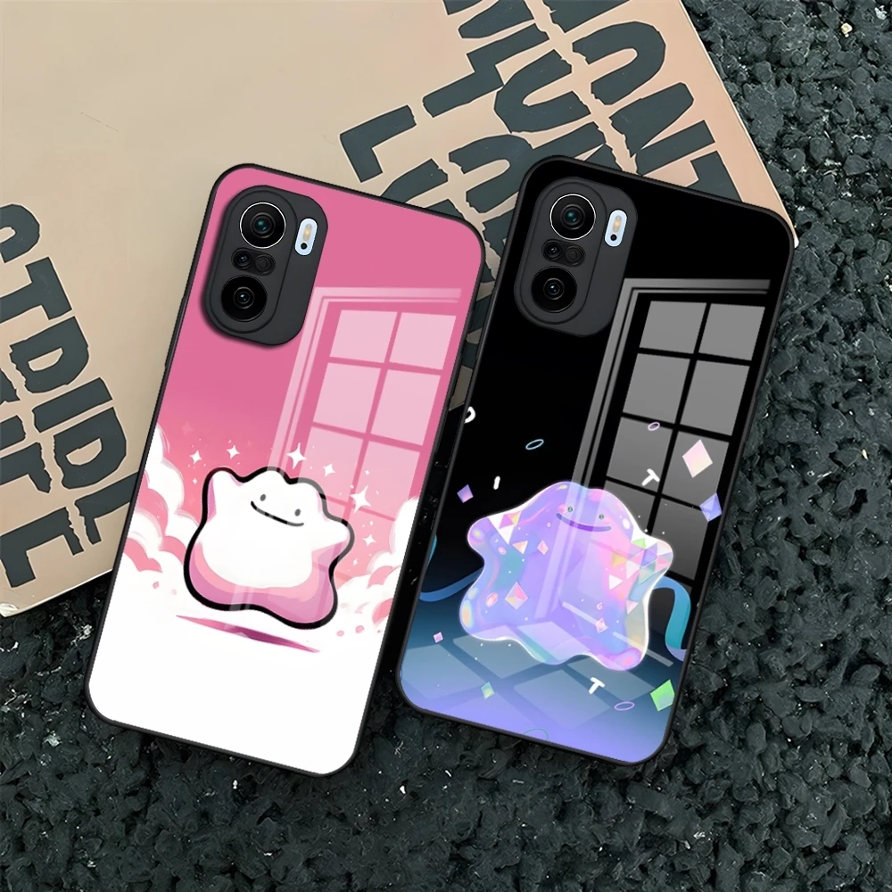 Cartoon Cute Ditto Phone Case for Xiaomi 14 Lite 12 Pro 11t 13 lite POCO M6 M5 X6 X5 X3 NFC F5 F6 Pro Tempered Glass Cover