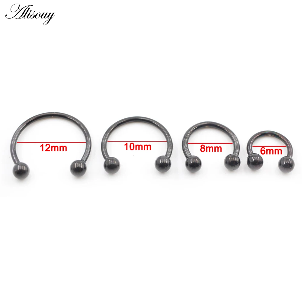 1PC Stainless Steel Captive Ball Septum Lip Labret Eyebrow Nose Ring Ear Guauge BCR Hoop Earrings Nipple Piercing Body Jewelry view 5