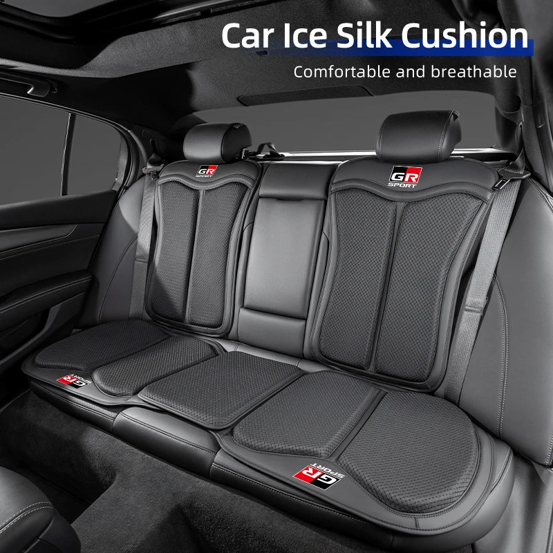 Autositz-Eissilk-Kissen Rückenlehnen-Sitzschutzbezug Zubehör für Toyota GR Gazoo Racing Camry Corolla CROSS RAV4 Alphard – Detail 1