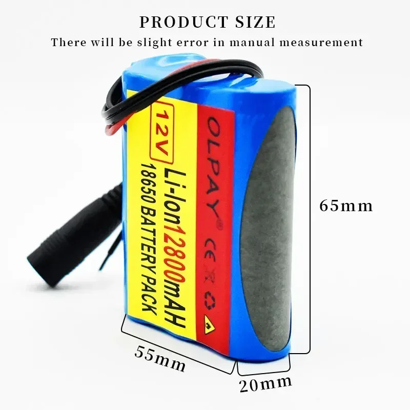 Batterie Au Lithium Rechargeable 12 V 100% MAh 3S1P, 12800, Panneau De Protection, Chargeur 1a, Nouveau, 18650 image 3