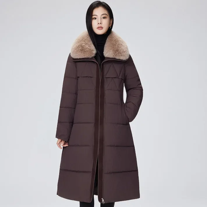 

Женские парки, длинные пальто, куртки с меховым воротником, толстая теплая уличная одежда Y2k, элегантная куртка с узкой талией, рабочее пальто, осень-зима 2025