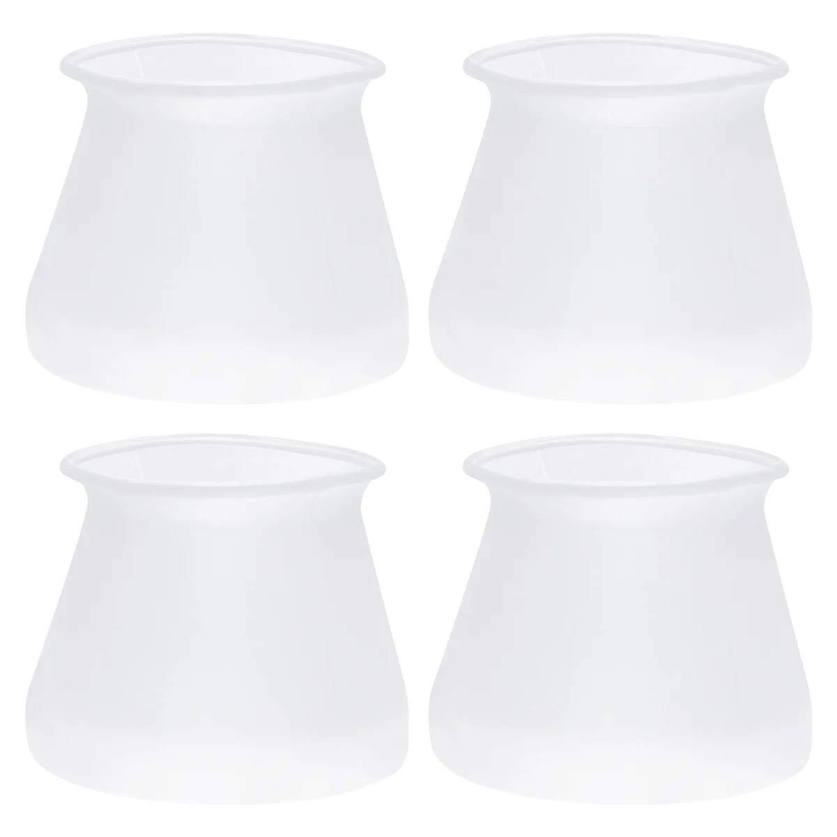 

Anti Slip Furniture Pads Silicone Table and Chair Cover General Type Leg Transparent White Practical