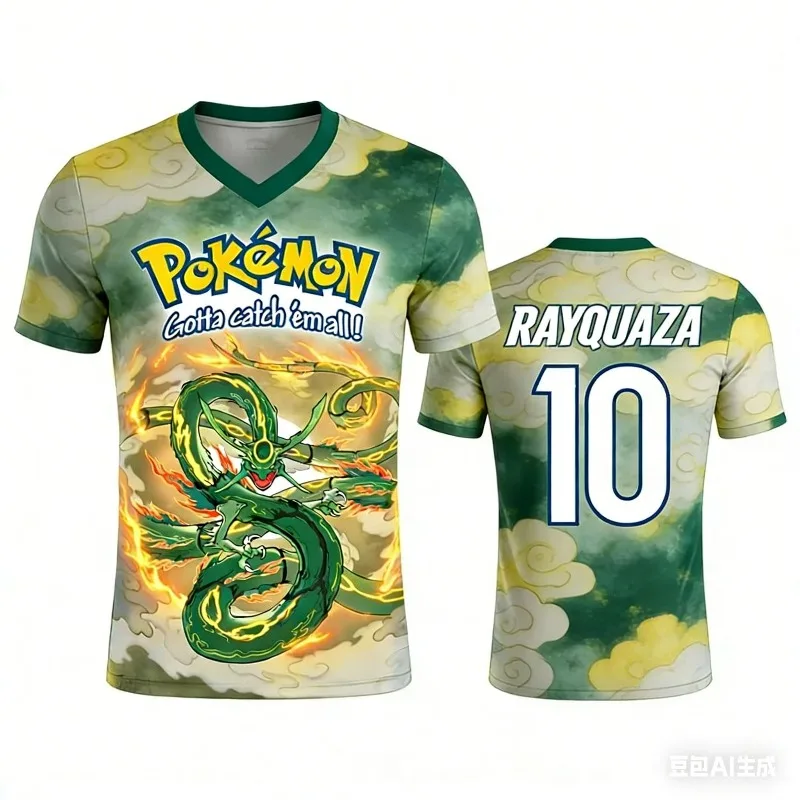 Pok É Mon 3D Printed Quick Drying T-shirt, Anime Character Short Sleeved, Breathable Sports Children's Adult T-shirt