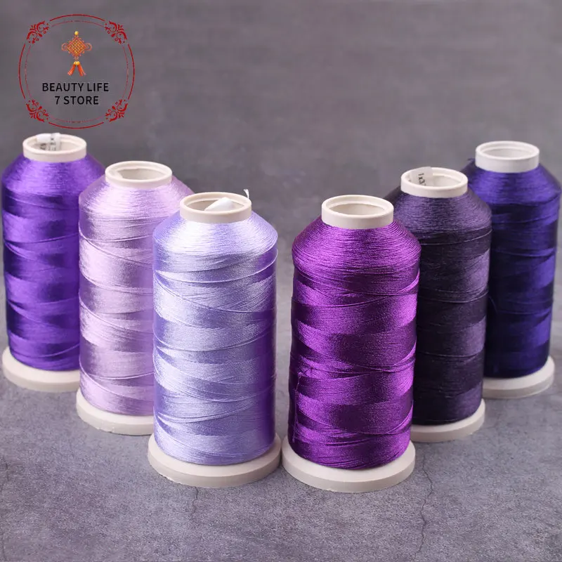 1800m Ice Silk Tassel Line 0.3mm Rayon Mercerized Flower Wrapped Woven Thread Cross Stitch DIY Handmade Material