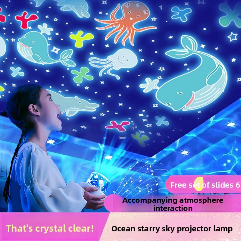 Music Box Starry Sky Projector Remote 360° Rotating Galaxy Night Light Kids Bedroom Romantic Star Lamp Children Birthday Gift
