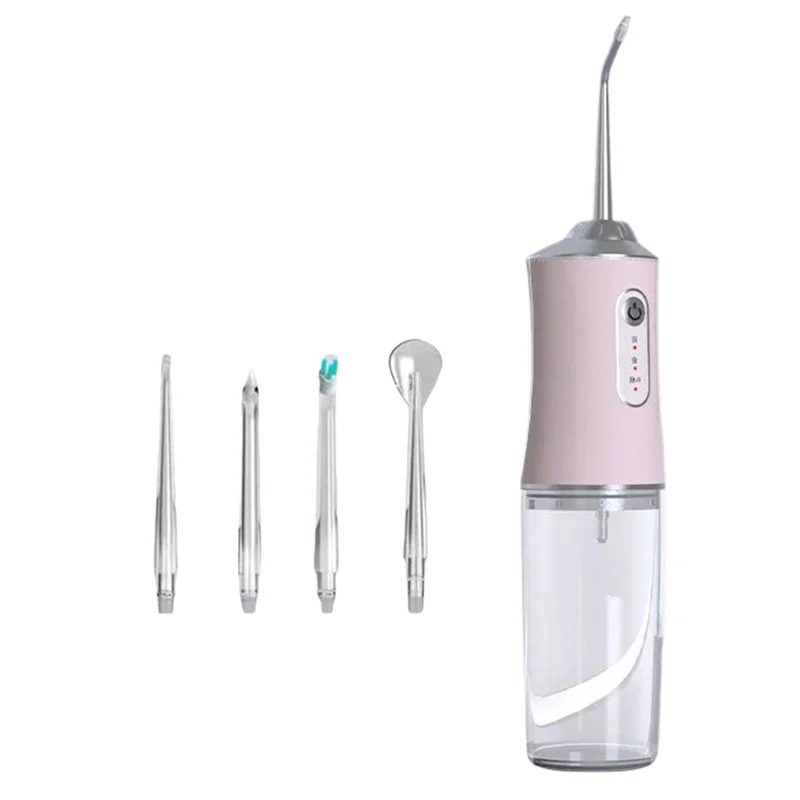 A86I-Irrigador Oral Elétrico Portátil Irrigador Telescópico Elétrico 3 Modos, 4 Bicos B